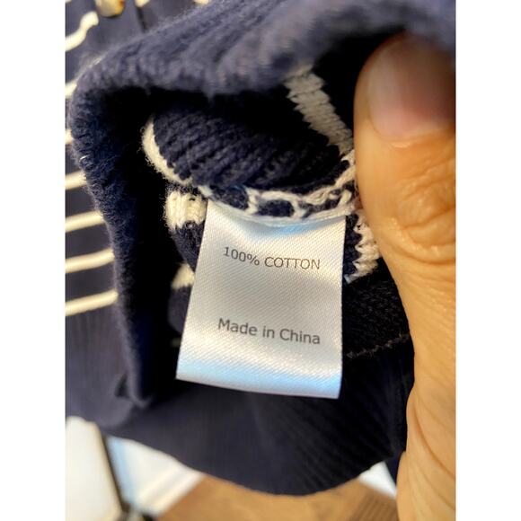 La Ligne Striped Sailor Cardigan Sweater size XL - Picture 4 of 5